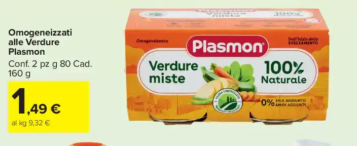 Omogeneizzati alle verdure Plasmon