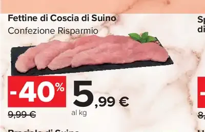 Fettine di coscia di suino