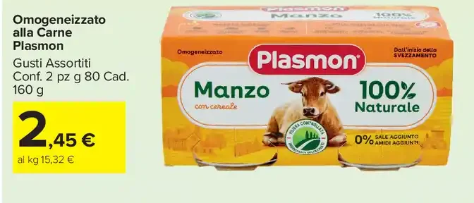 Omogeneizzato alla carne Plasmon