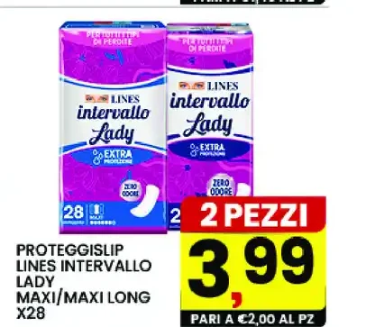 Proteggislip Lines Intervallo Lady maxi/maxi long x28