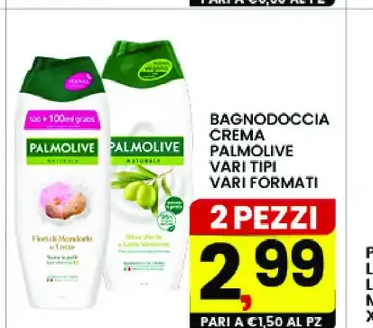 Bagnodoccia crema Palmolive vari formati