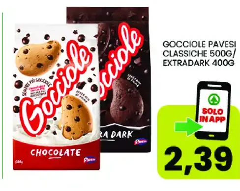 Gocciole Pavesi classiche 500 g/extradark 400 g