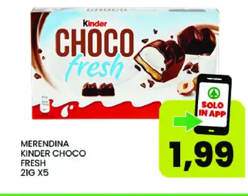 Merendina Kinder Choco Fresh 21 g x5
