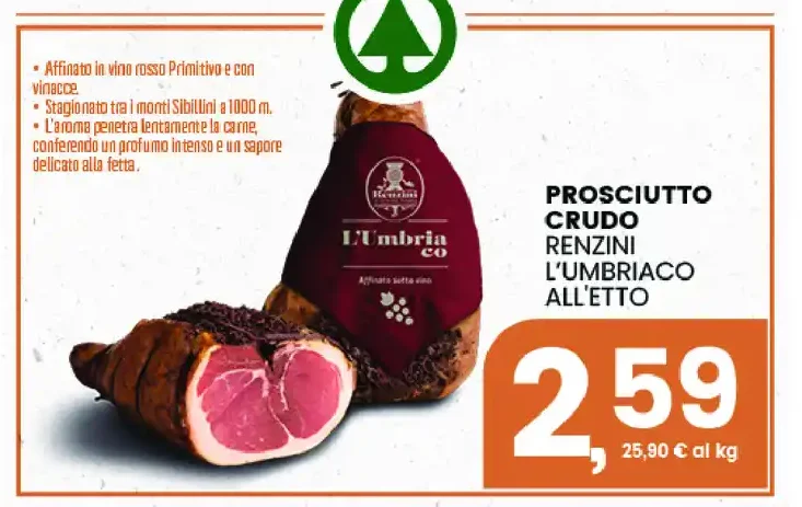 Prosciutto crudo Renzini L’UmbriaCo