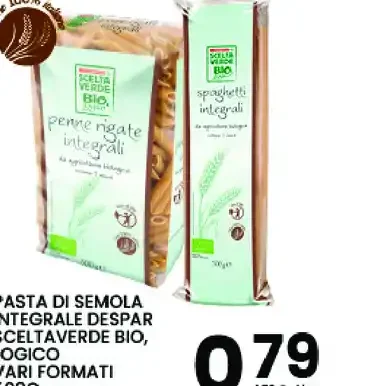 Pasta di semola integrale biologica