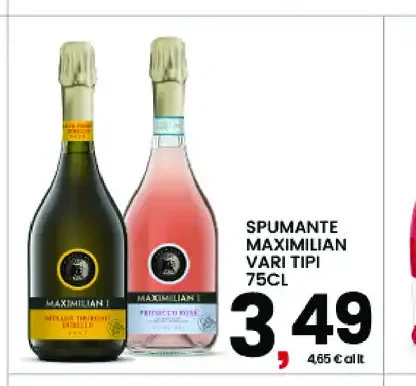 Spumante Maximilian vari tipi