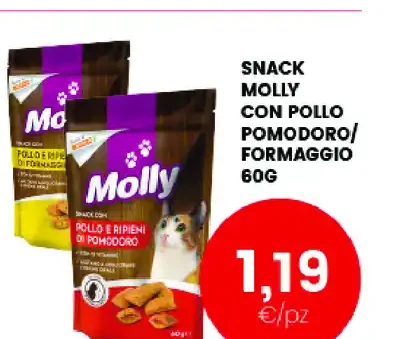 Snack Molly con pollo pomodoro/formaggio