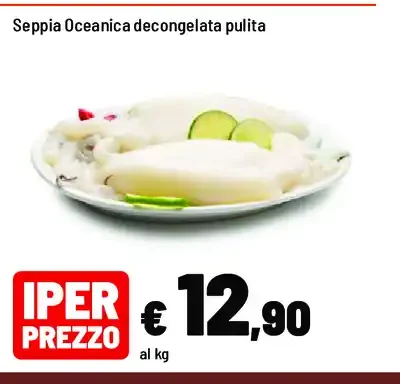 Seppia oceanica decongelata pulita