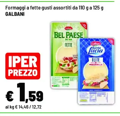 Formaggi a fette assortiti