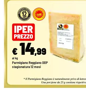 Parmigiano Reggiano DOP stagionato 12 mesi