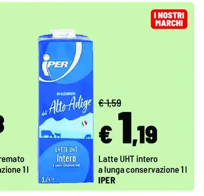Latte UHT intero