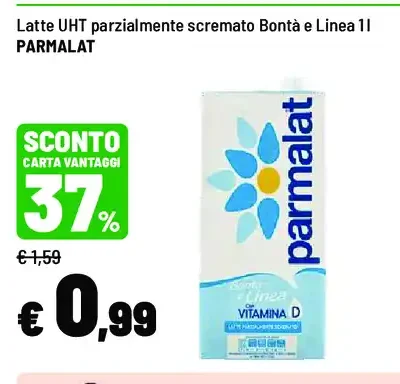 Latte UHT parzialmente scremato
