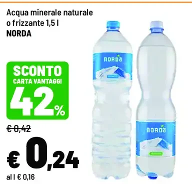 Acqua minerale naturale o frizzante