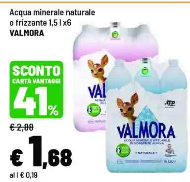 Acqua minerale naturale o frizzante