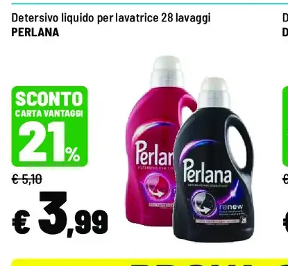Detersivo liquido per lavatrice Perlana