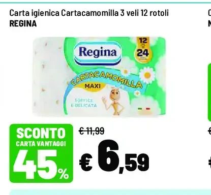 Carta igienica Cartacamomilla Regina