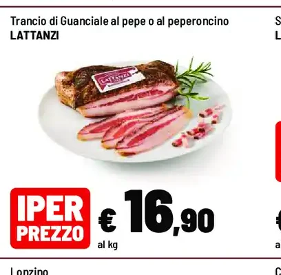 Trancio di guanciale al pepe o al peperoncino