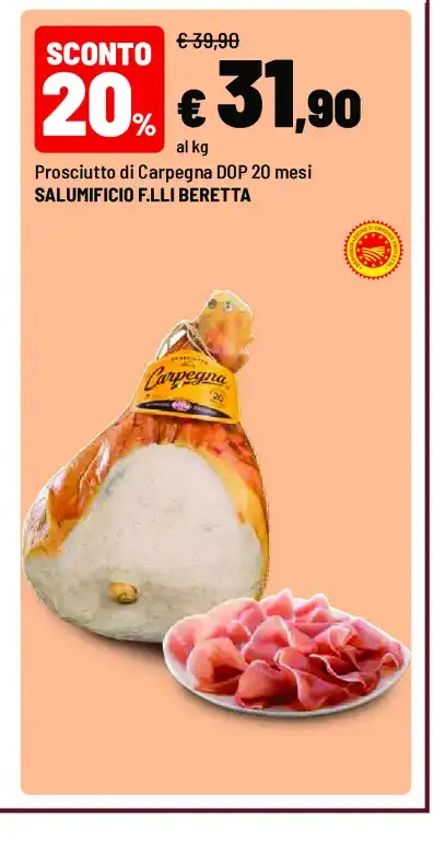 Prosciutto di Carpegna DOP 20 mesi