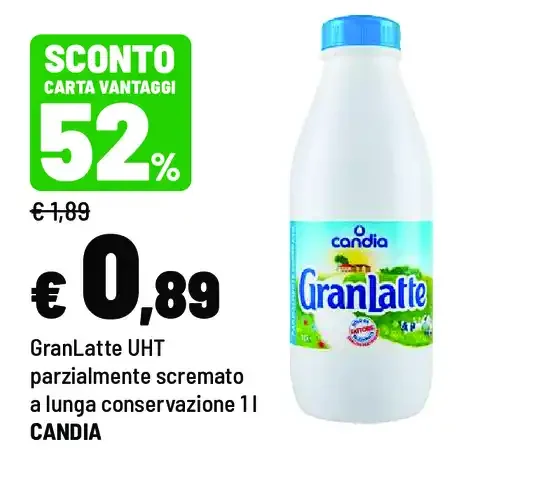 Latte UHT parzialmente scremato