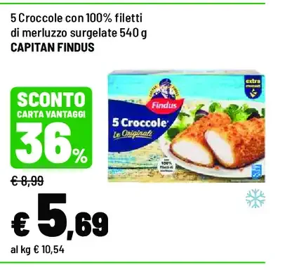 Croccole di merluzzo surgelate