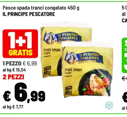 Pesce spada tranci surgelato