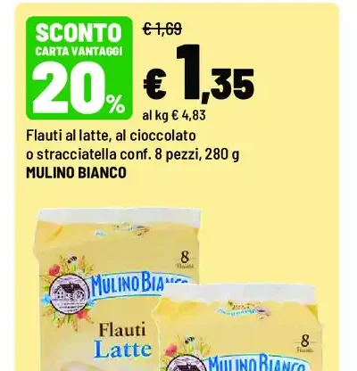 Flauti al latte o al cioccolato