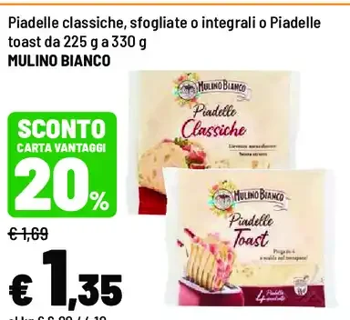 Piadelle classiche, sfogliate o integrali