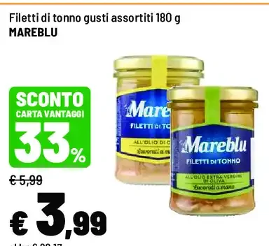 Filetti di tonno gusti assortiti