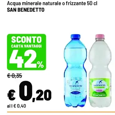 Acqua minerale naturale o frizzante