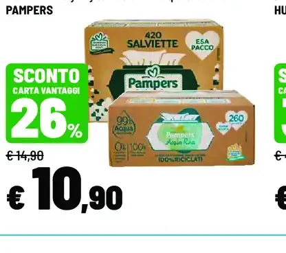 Salviette Pampers Baby Dry Fresh o Aqua Pura