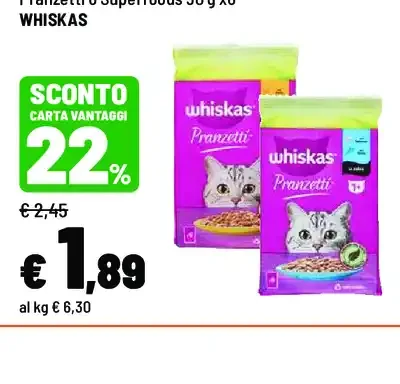 Alimento umido per gatti Whiskas Pranzetti