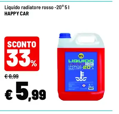 Liquido radiatore rosso -20°