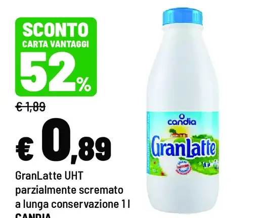Latte UHT parzialmente scremato