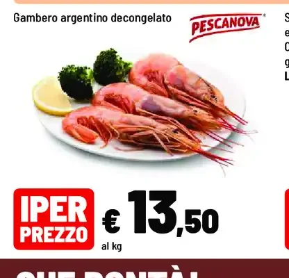 Gambero argentino decongelato