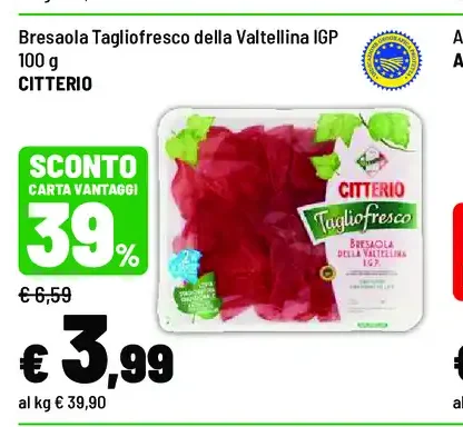 Bresaola Tagliofresco della Valtellina IGP Citterio