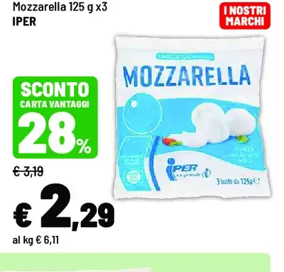 Mozzarella 125 g x3