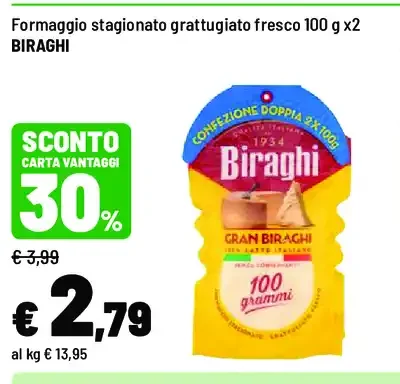 Formaggio stagionato grattugiato fresco 100 g x2