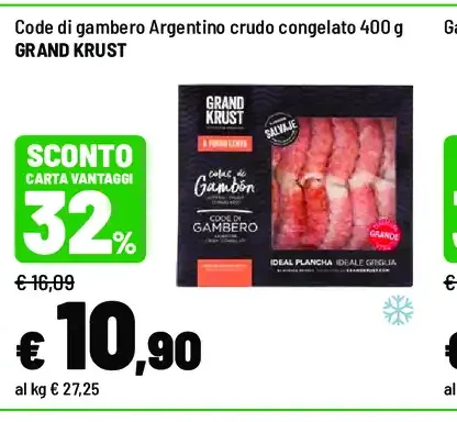 Code di gambero argentino surgelate