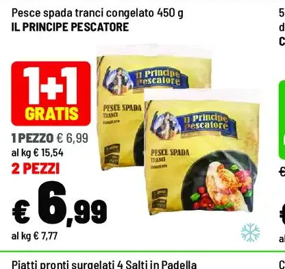 Pesce spada tranci surgelato