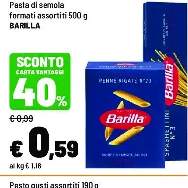 Pasta di semola formati assortiti