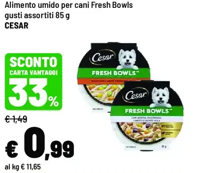 Alimento umido per cani Cesar Fresh Bowls