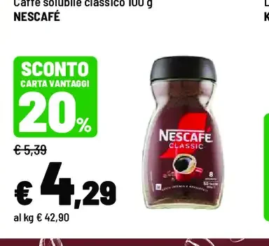 Caffè solubile classico
