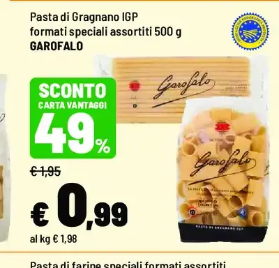Pasta di grano duro formati speciali