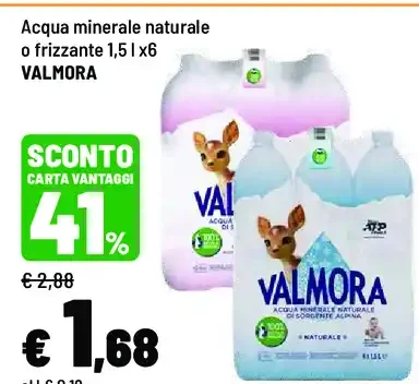 Acqua minerale naturale o frizzante