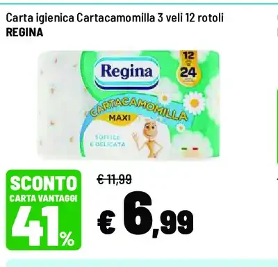 Carta igienica Cartacamomilla Regina