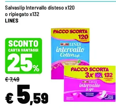 Salvaslip Lines Intervallo