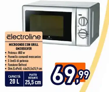 Microonde con grill GM20SILVER