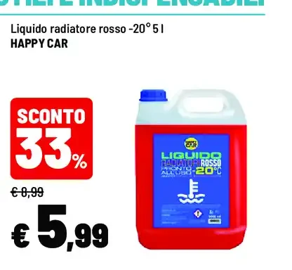 Liquido radiatore rosso -20°C