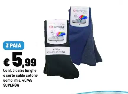 Calze lunghe o corte caldo cotone