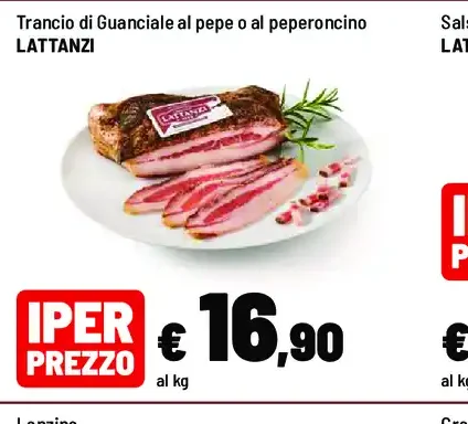 Trancio di Guanciale al pepe o al peperoncino